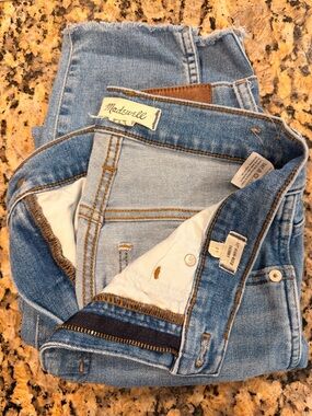 Madewell Distressed Light Blue Denim Jeans